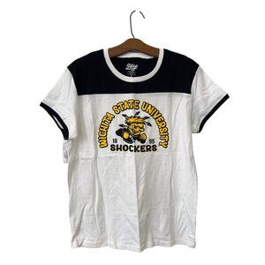 Blue 84 Wichita State University Shockers Graphic TShirt Women M White Black NEW